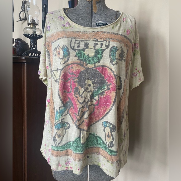 Magnolia Pearl Tops - Magnolia Pearl NEW "MOTHER TEREA" Jersey Flower SOLD OUT Tees T-shirt NWT